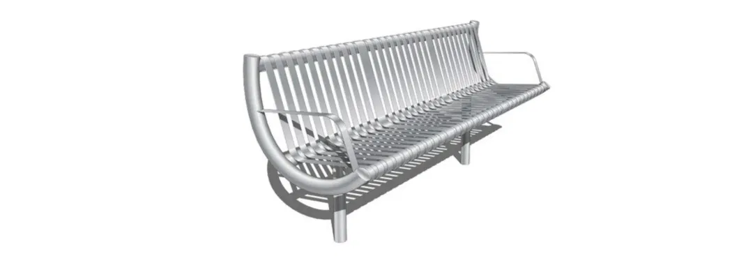 Hot Sale Outdoor Metal Chair Bench with Arms