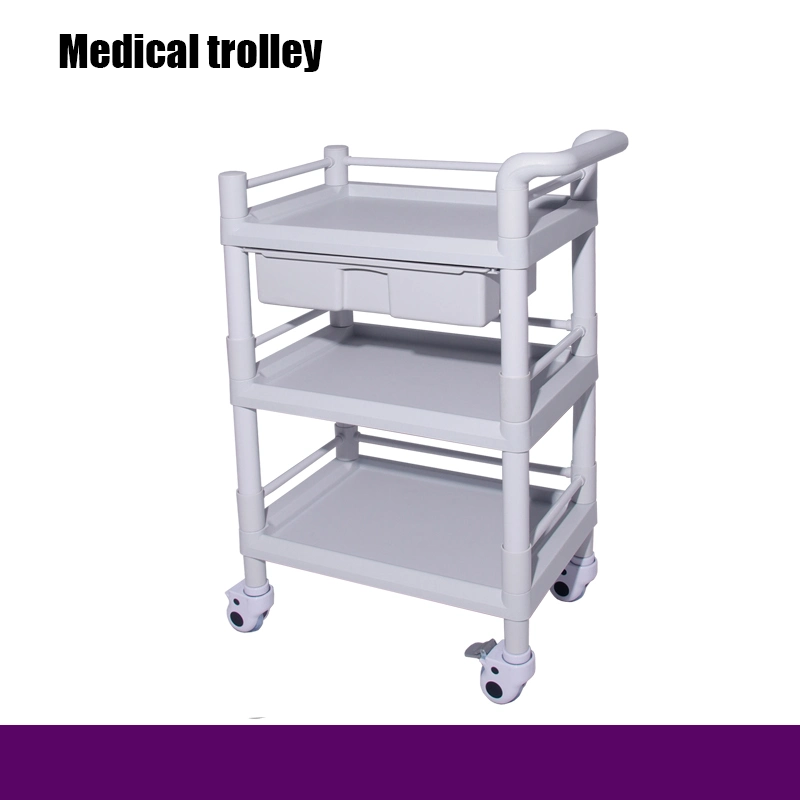 Rh-101j Hospital Multi-Functional ABS Trolley/3 Shelves