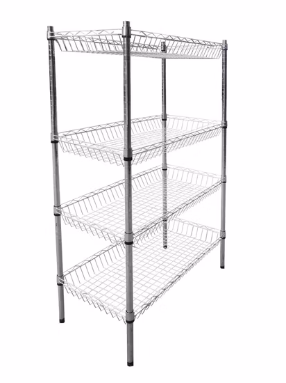 Wlt C26 Estantes de cozinha para armazenamento em aço cromado resistente